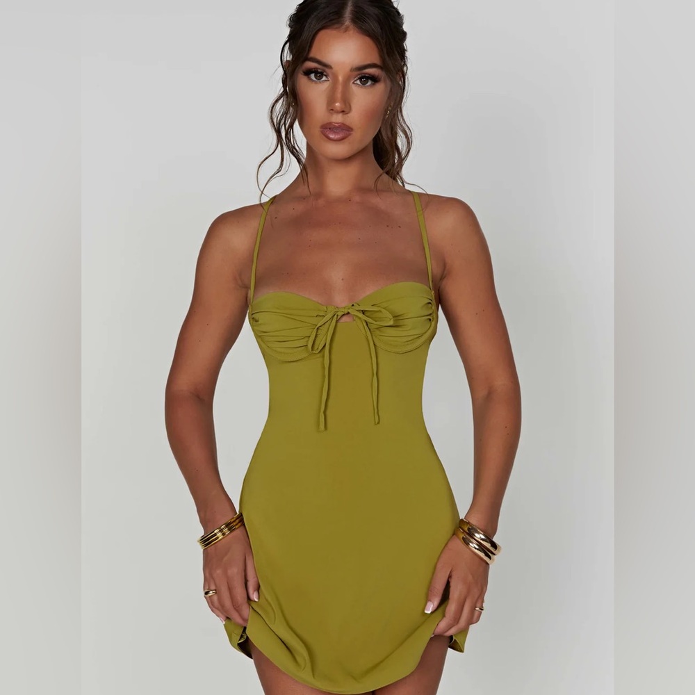 BabyBoo Fashion Green Mini Dress